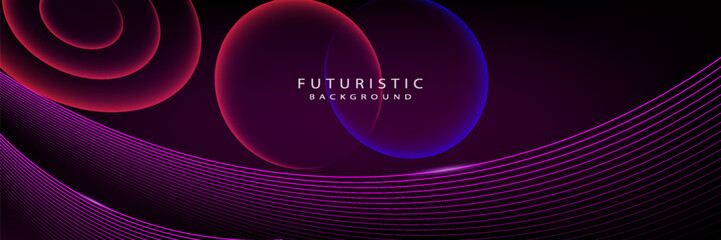 Abstract geometric colorful neon circular illustration design background. vector illustrations