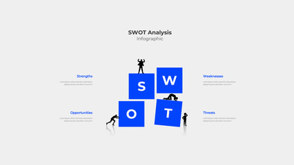 Modern SWOT Analysis Infographic Template for Business Strategy Diagram