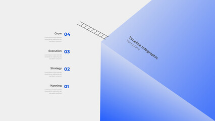4 Steps Business Success Timeline Infographic Template