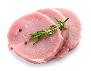 Fresh raw pork chops, ready to cook