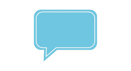 Blue Speech Bubble Icon Representing Communication, Chat, and Discussion on White Background