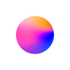 Geometric Circle Shape with Vibrant Gradient Fill