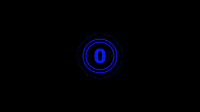 Simple Countdown. Countdown animation. Countdown movie from 5 to 0 number. Movie-style countdown Counting from 5 seconds. digital timer, Clock and watch. on a black background.