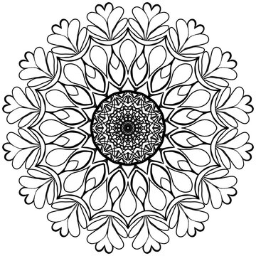 Foral Mandola Pattern Style Flowers Gentle. Hand-drawing Seamless Pattern Design Background.Geometry Seamless Pattern Ethnic Indian Asia Ornament Flowers,Flower Colorful.