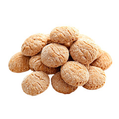 Homemade Almond Flour Cookies Isolated transparent on white background