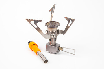 Compact camping stove with igniter for outdoor cooking adventures