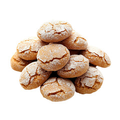 Homemade Almond Flour Cookies Isolated transparent on white background