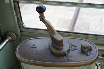 路面電車運転席