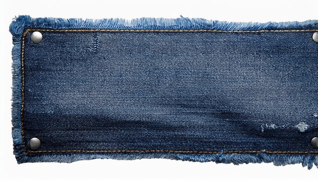 photo realistic torn rectangular denim patch