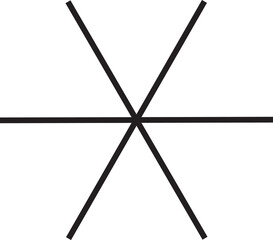 black and white cross isolated on white