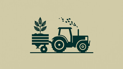 Agriculture Farm Icon - Minimal Flat Design Symbol for Farming Apps and Digital Interfaces