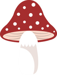 cute mushroom vegetable food vector cartoon illustration
