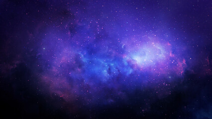 Fototapeta premium Fantasy Galaxy Space Background/ Illustration of a fantasy space background with nebula stars and cosmic storm rays