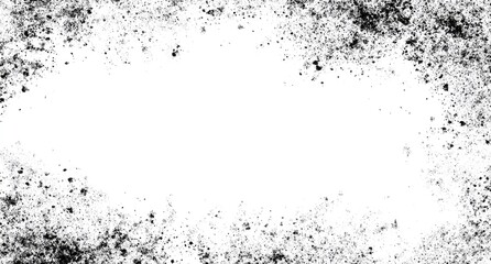 Obraz premium Abstract black speckled border surrounds a white open space