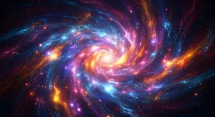 Obraz premium Colorful Abstract Galaxy Circle in Space background