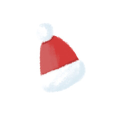 Santa Hat Crayon Drawing PNG