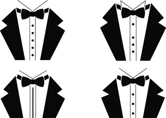 A collection of elegant tuxedo designs showcases formal, 