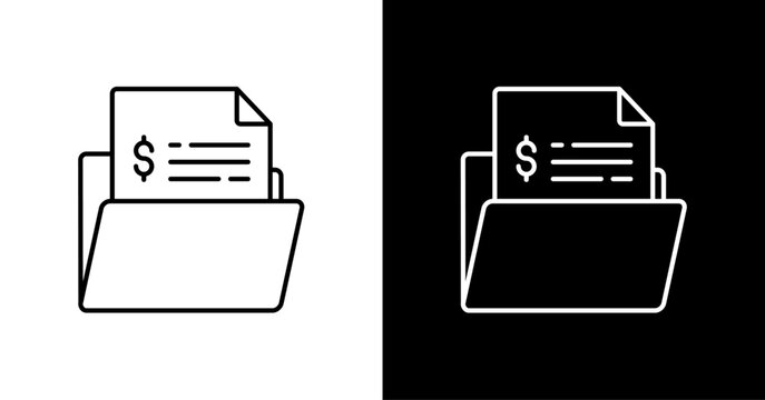 Accounting White Icon Set Design