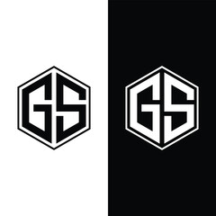 Creative Letter GS Monogram Hexagon Logo Stock Vector and Vector Art.