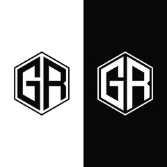 Creative GR Geometric Hexagon Monogram Logo Stock Vector and Vector Art.