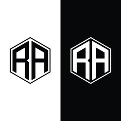 RA Initial Monogram Logo Stock Vector and Vector Art.