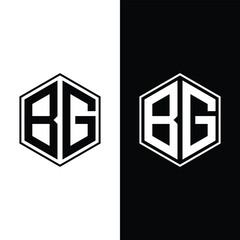 Letter BG Monogram logo Stock Illustrations, Vectors and Clipart.