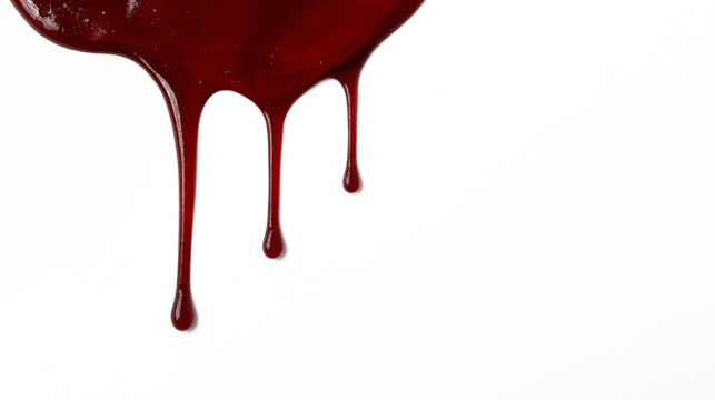 Red Liquid Dripping Abstract Art Black White Contrast