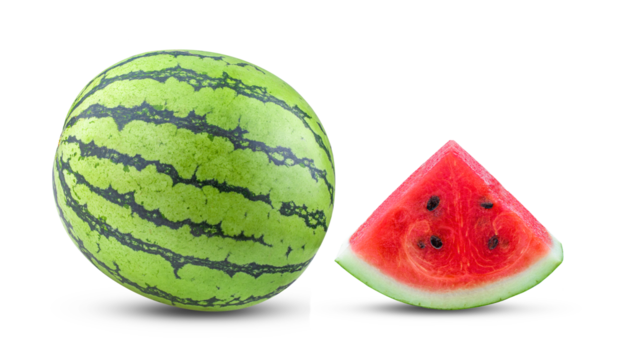 watermelon isolated on transparent png (Image from camera) - Powered by Adobe