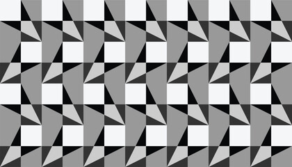 Abstract black and white pattern featuring repeating triangles and sharp geometric contrasts