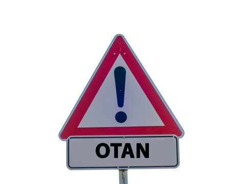 Word OTAN on Sign isolated  - Powered by Adobe