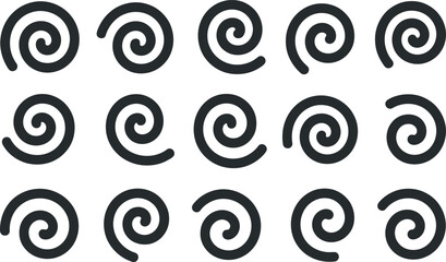 Seamless pattern of spiraling shapes creates a captivating geometric background