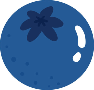 cute blueberry fruit vector cartoon illustration