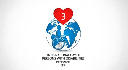Global support for persons with disabilities unity heart and earth celebration