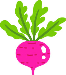 cute beetroot vegetable food vector cartoon illustration