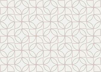 Flower shapes line pattern vector background in light brown shades for wall d&eacute;cor, textiles, interior design, banners and more.