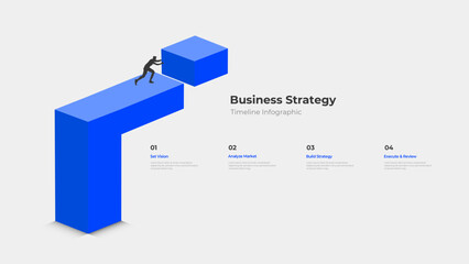Business Strategy Horizontal Timeline Infographic Template
