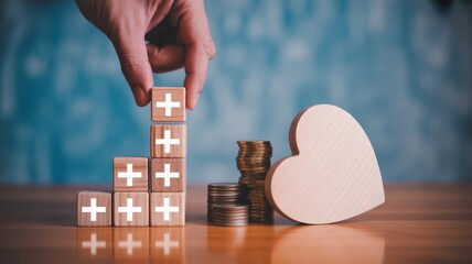 Building health and wealth with wooden blocks and coins