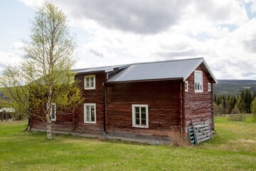 Timbered building in Funasdalen, Harjedalen, Sweden.
