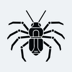 Silhouette stylized spider insect arachnid vector illustration