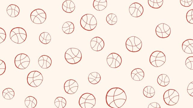 basketball background pattern animation