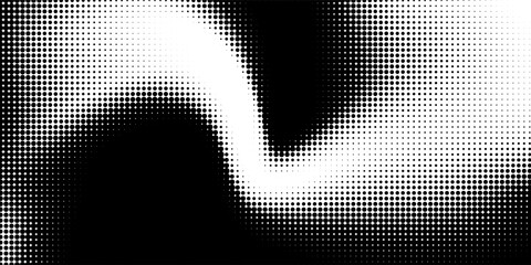 halftone curved line pattern. gradient halftone dots backgrounds © Dyan