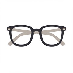 Stylish Black Eyeglasses With Clear Lenses.