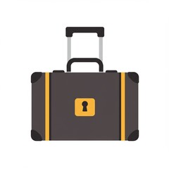 Travel Suitcase With Lock and Handle.