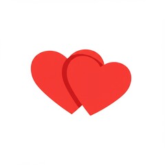 Two Red Hearts Symbolizing Love and Connection.