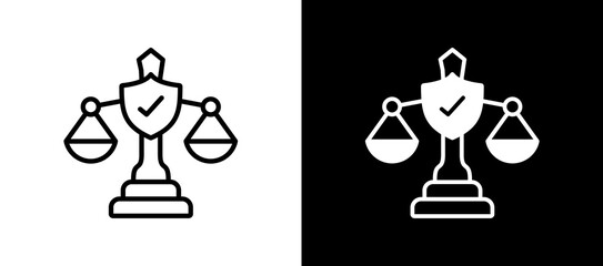 Legal Fairness whiteblack icon