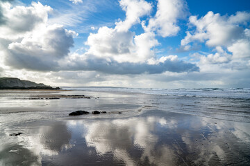 November dawn at Sandymouth Bay Cornwall
