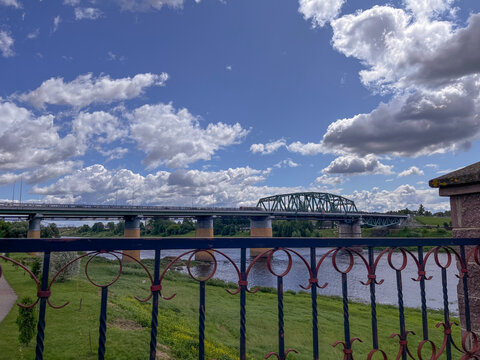 View of the Western Dvina River from the city embankment in Polotsk