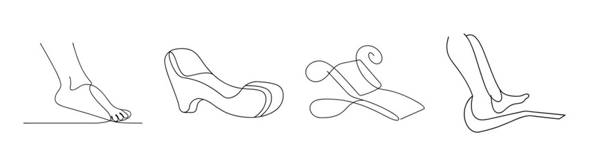 Obraz premium Ergonomic footrest designs demonstrating different positions and adjustments