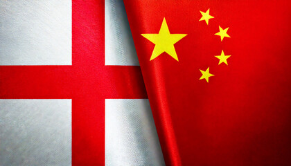 中国の国旗とイングランドの国旗(China Flag & England flag.)
