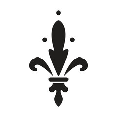 silhouette image of a fleur de lis simple vector illustration 
